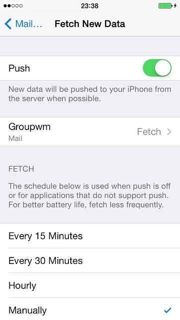 Press the indicator nexto to 