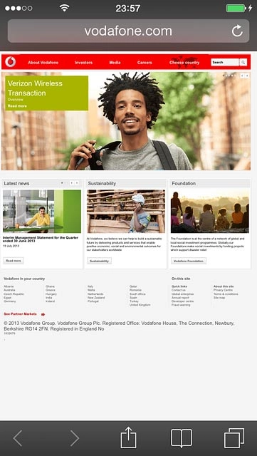 Press the menu icon.