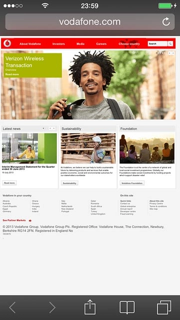 Press the menu icon.