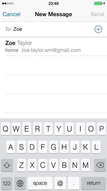 Key in the first letters of the required contact.Matching contacts are displayed.Press the required contact.Repeat the procedure to add more recipients.
