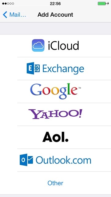 Press the required provider or Other.