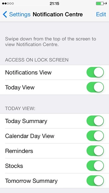Press the indicator next to 