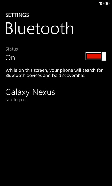 Make sure the other device is turned on and is ready to connect via Bluetooth.Your phone now searches for devices and after a moment, a list of Bluetooth devices within range is displayed.Press the required Bluetooth device.Follow the instructions on the display to pair the Bluetooth device with your phone.The new device is displayed on the list of paired devices.