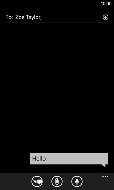 Press the send icon when you've written your text message.