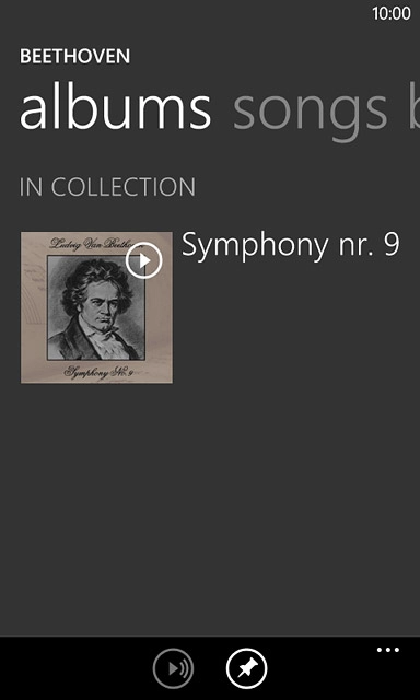 Press the required audio file.