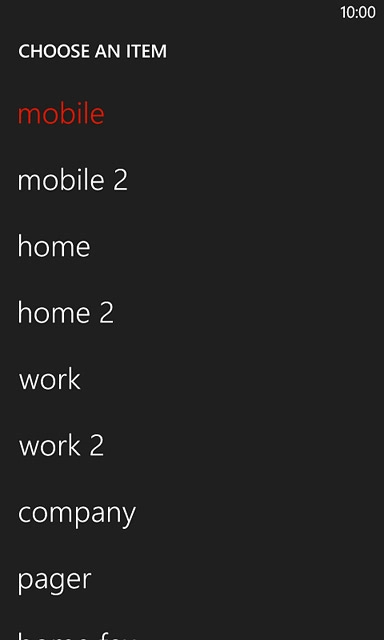Press the required number type.