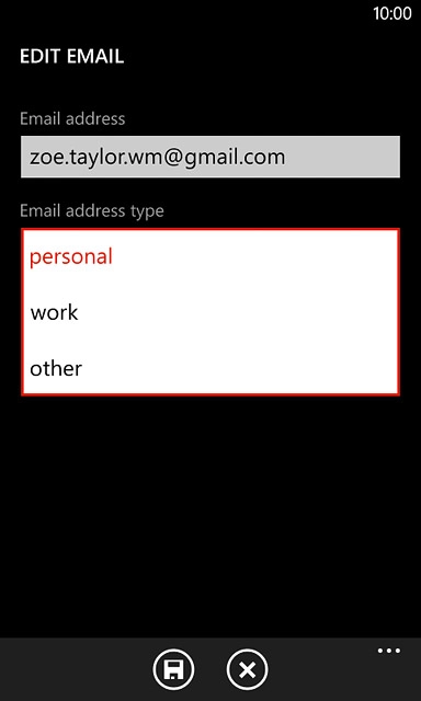 Press the required email type.