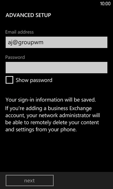 Press the field below 