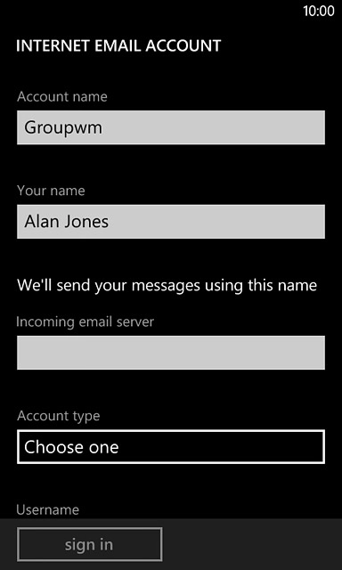 Press the field below 