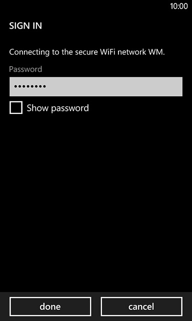 Follow the instructions on the display to key in security settings, if required, and press done.