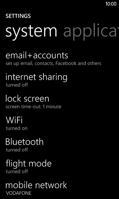 Press mobile network.
