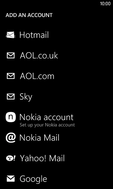 Press the required provider or advanced setup.