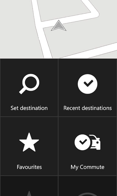 Press Favourites.Your favourite locations are displayed.