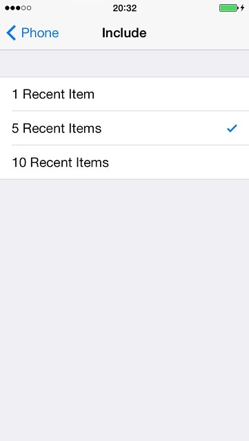Press the required setting.