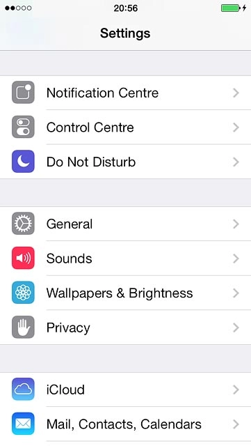 Press Mail, Contacts, Calendars.