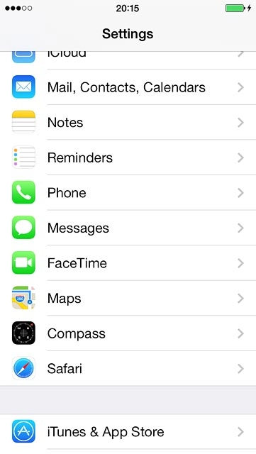 Press iTunes & App Store.