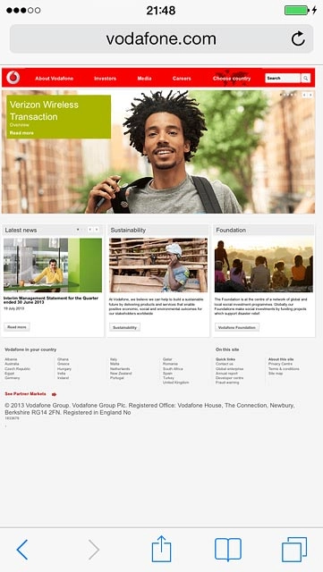 Press the bookmarks icon.