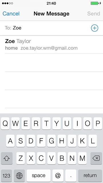 Key in the first letters of the required contact.Matching contacts are displayed.Press the required contact.Repeat the procedure to add more recipients.
