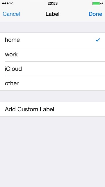 If you select Add Custom Label: