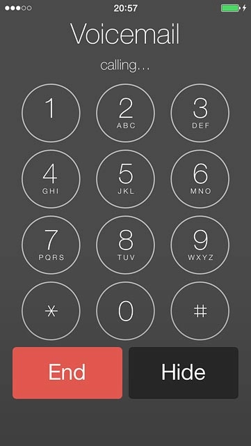 Press End to end the call.