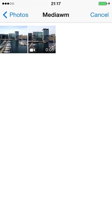 Press the required picture or the required video clip.