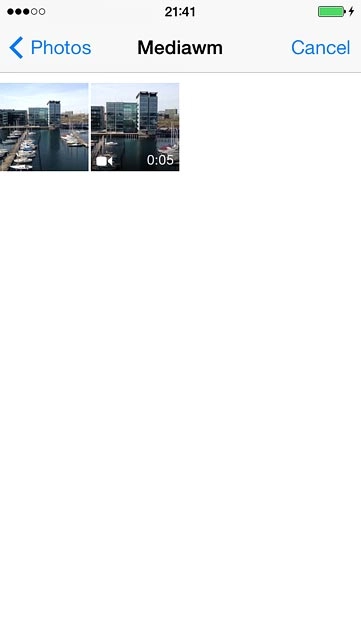 Press the required picture or the required video clip.