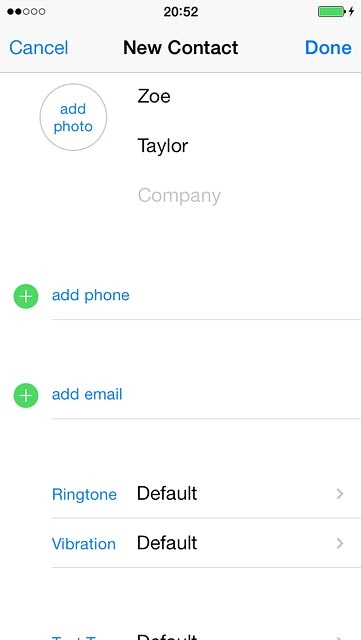 Press add phone and key in the required phone number.