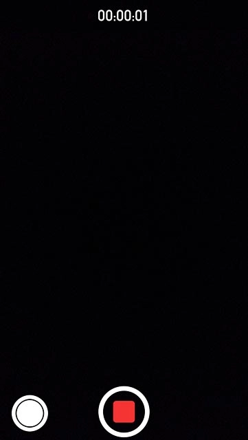 Press the stop icon to stop recording.The video clip is automatically saved.