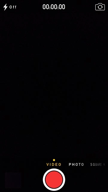 Slide your finger right on the display to select VIDEO.