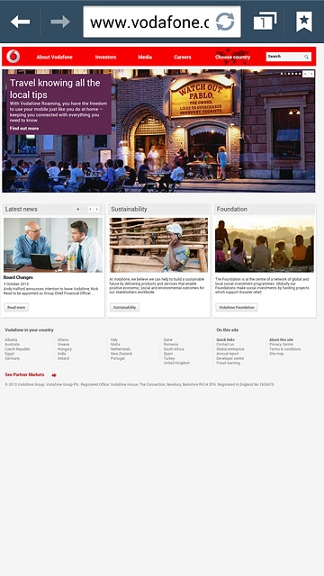 Press the address bar.