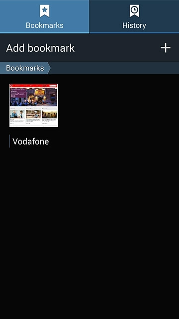 Press the required bookmark.