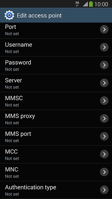 Press Authentication type.