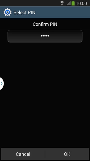 Key in the phone lock code again and press OK.
