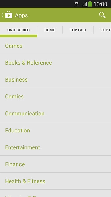 Press CATEGORIES.Go to the required category.
