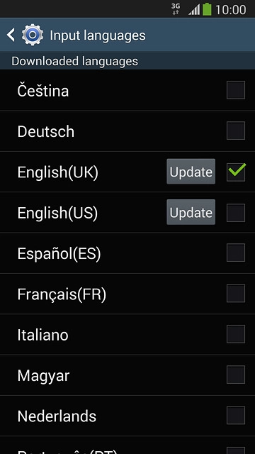 Press the required language to add it.