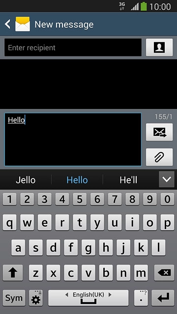 Press arrow down to see more words.