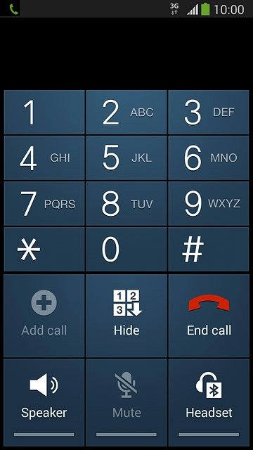 Press End call to end the call.
