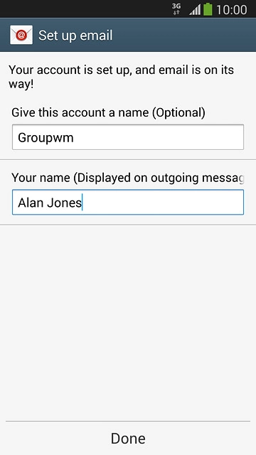 Press Done.Wait while your phone retrieves new email messages.