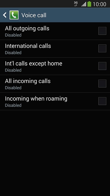 Int'l calls except home