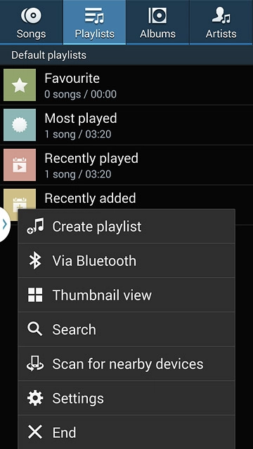 Press Create playlist.Key in a name for the playlist.