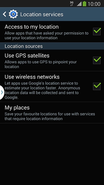 Press Use wireless networks to turn the function on or off.