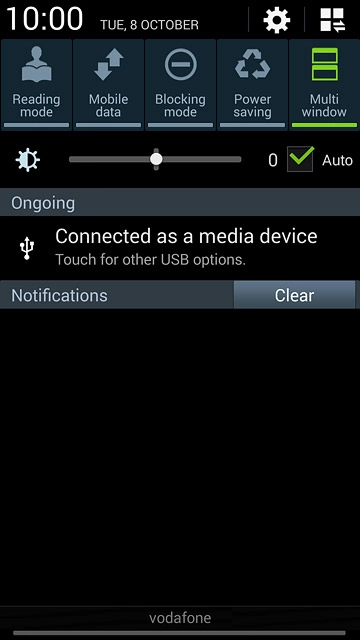 Slide your finger down the display starting from the top edge of your phone.Press Mobile data to turn the function on or off.