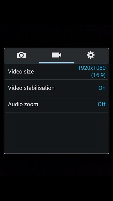 Press the video recorder icon.