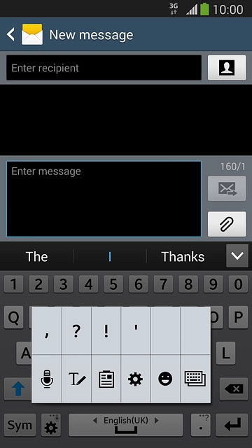 Press the settings icon.
