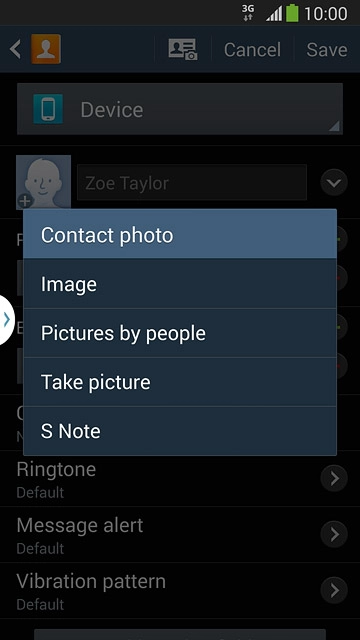 To assign a saved picture:Press Image.