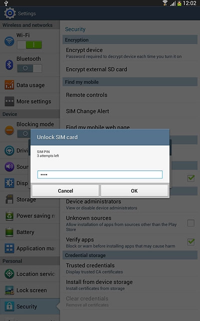 Key in your PIN and press OK.