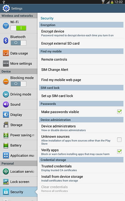 Press Set up SIM card lock.