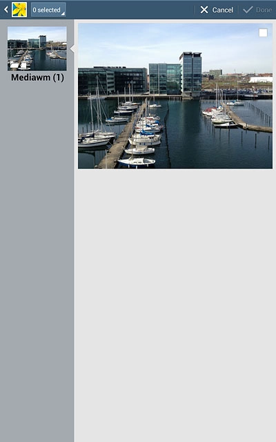 Press the required picture to select it.