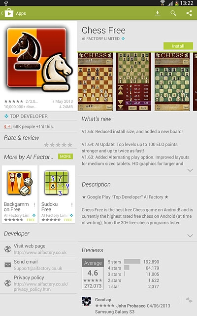 To install a free app:Press Install.