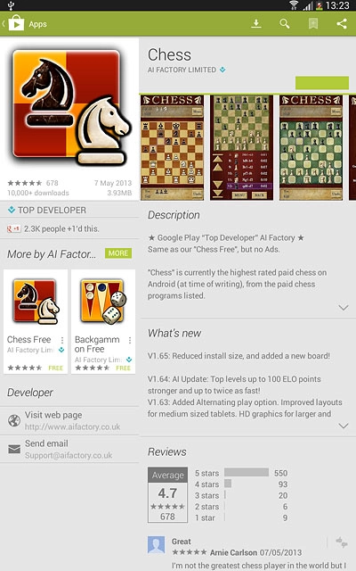 To buy an app:Press the price.